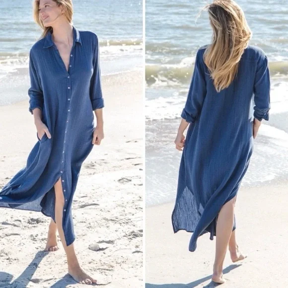 Natural Life Drew Gauze Shirt Dress - Picture 2 of 3